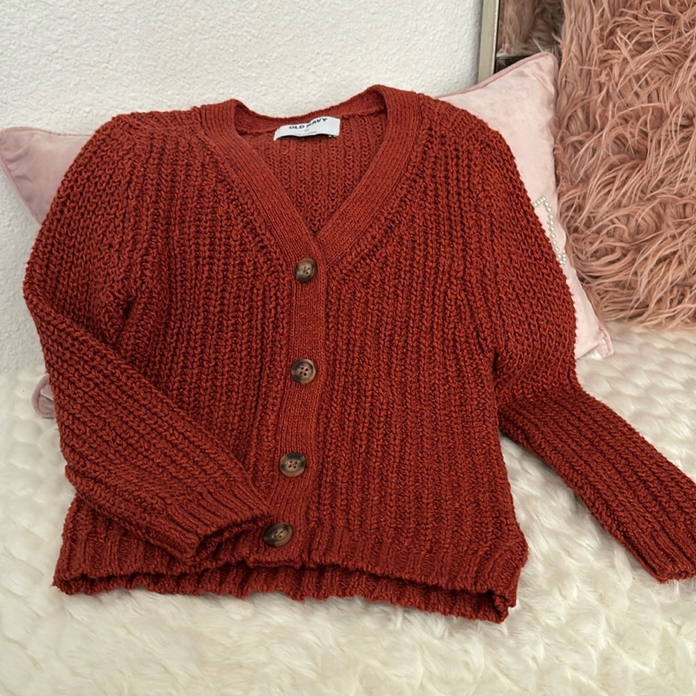 Old Navy Toddler Girl’s Cardigan Sweater Orange